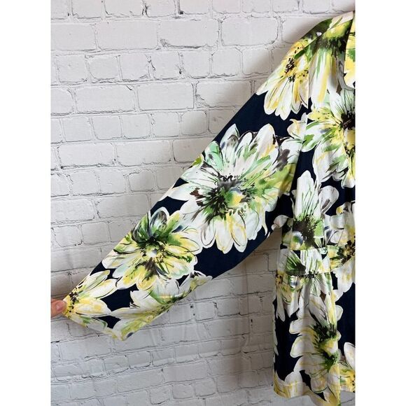 AVENUE cotton spandex stretch jacket cardigan collared unlined size 26 - Picture 5 of 8